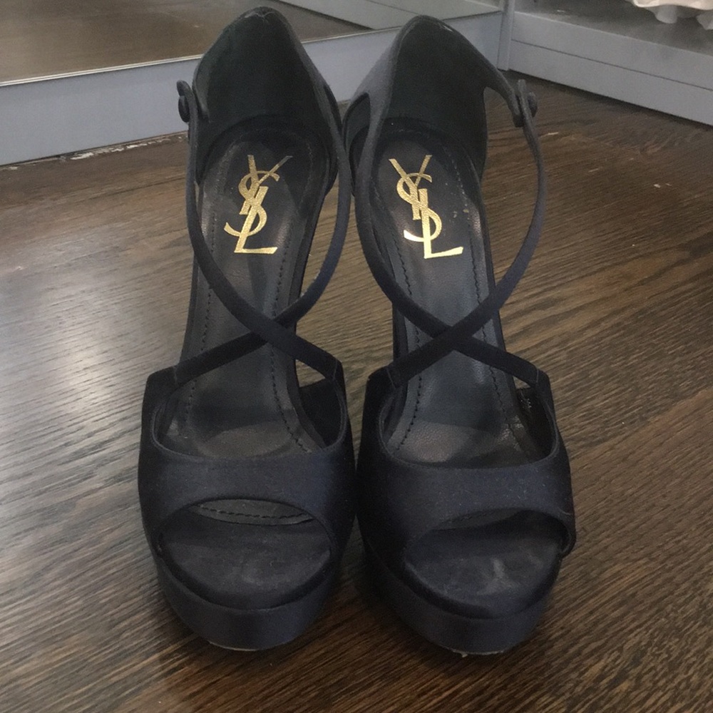 {Yves Saint Laurent} Dark Navy Evening Heels